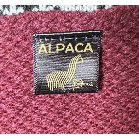 Alpaca Collection Made In Peru Womens Poncho Scarf Cowl Neck Shawl Geometric M/L - Picture 8 of 9